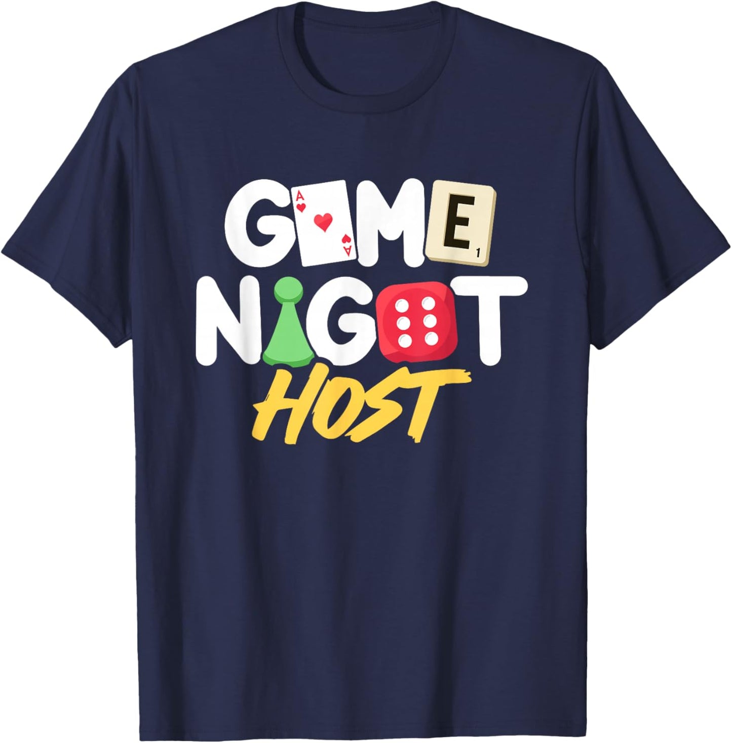 Game Night Host Board Game Trivia Night Team Women Men T-Shirt - T-Shirt | Navy