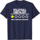 Funny Volleyball Knee Injury Parody Star Rating Small T-Shirt - T-Shirt | Navy