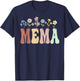 Mema Gifts Women Wildflower Floral Design Mema T-Shirt - T-Shirt | Navy