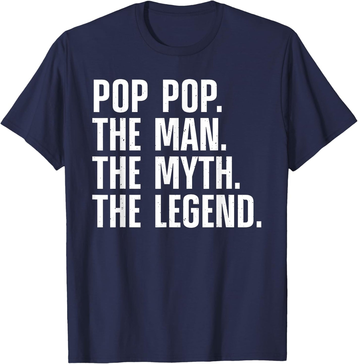 Pop Pop Art For Grandpa Grandfather From Grandkids Pop Pop T-Shirt - T-Shirt | Navy