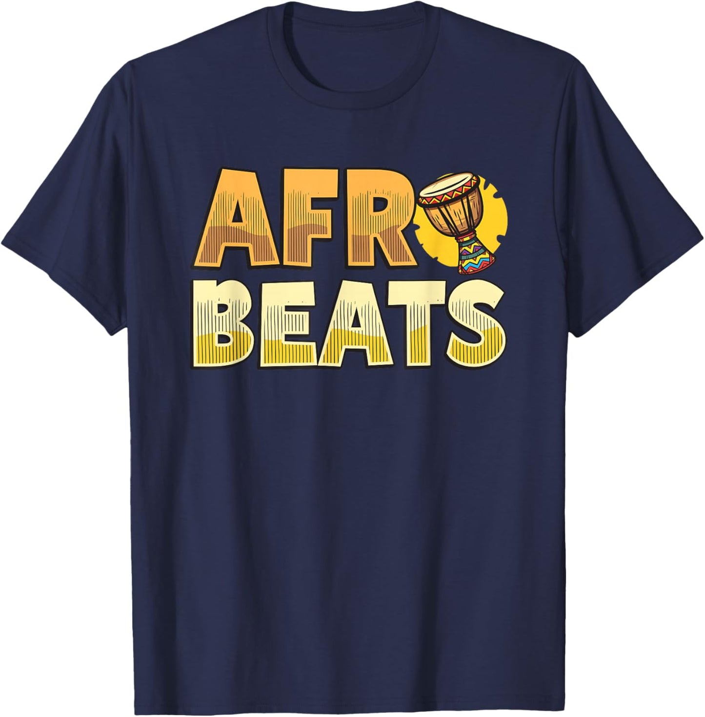 Afrobeat Djembe African Drum Music Djembe Player T-Shirt - T-Shirt | Navy