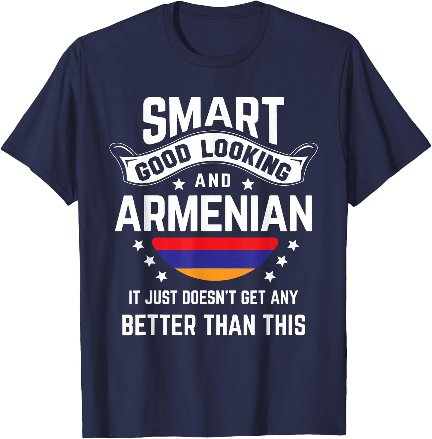 Armenian Flag Native Pride Funny Armenia Armenian Roots T-Shirt - T-Shirt | Navy