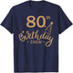 80th Birthday Crew 80 Party Crew Group Friends BDay Gifts T-Shirt - T-Shirt | Navy