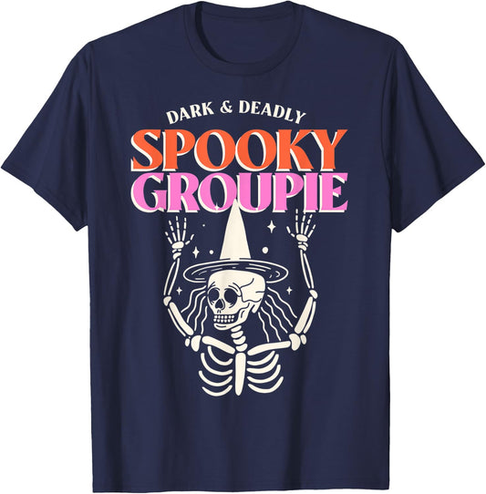Spooky Groupie Funny Halloween Easy Costume T-Shirt - T-Shirt | Navy