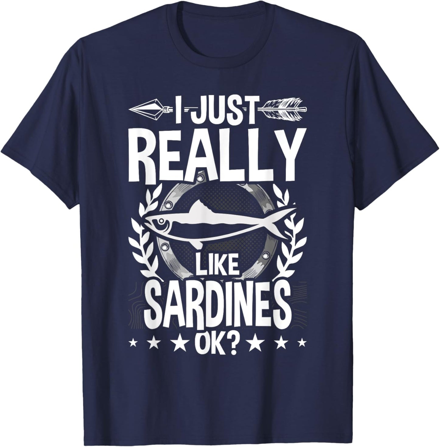 I Just Really Like Sardines T-Shirt - T-Shirt | Navy