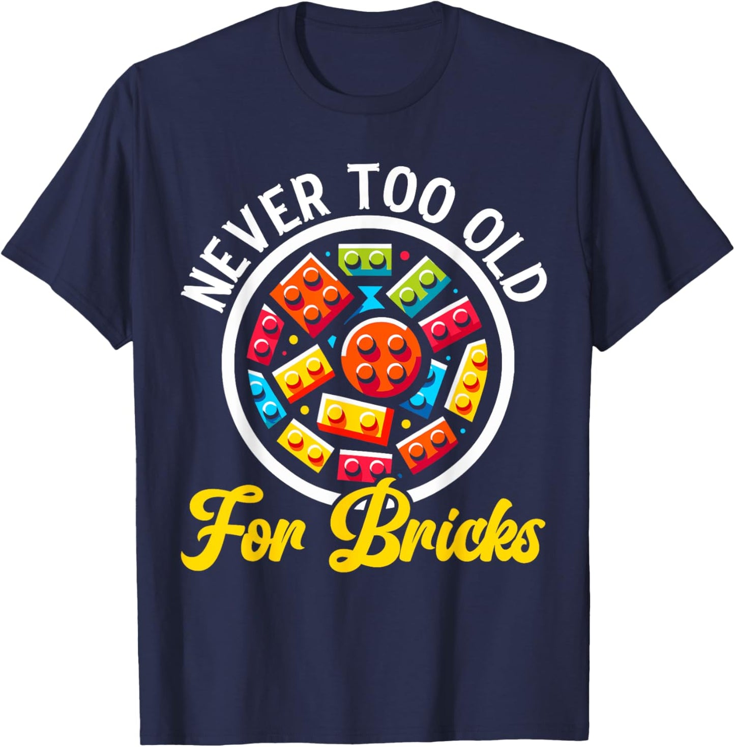 Master Builder Brick Block Building Play Toys T-Shirt - T-Shirt | Navy