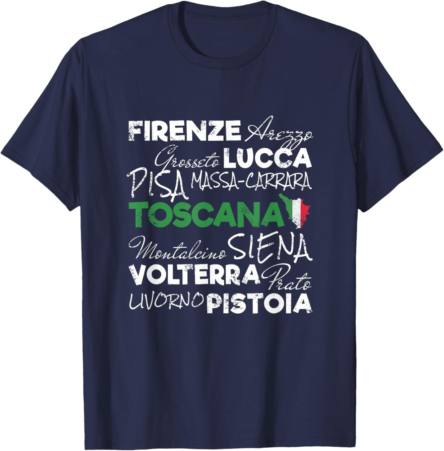 Tuscany retro lettering Italy vintage holiday souvenir T-Shirt - T-Shirt | Navy