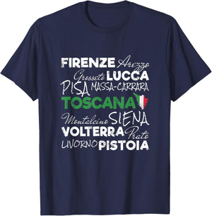 Tuscany retro lettering Italy vintage holiday souvenir T-Shirt - T-Shirt | Navy