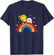 Rainbow Brite & Sprite Vintage Rainbow and Stars Portrait T-Shirt - T-Shirt | Navy