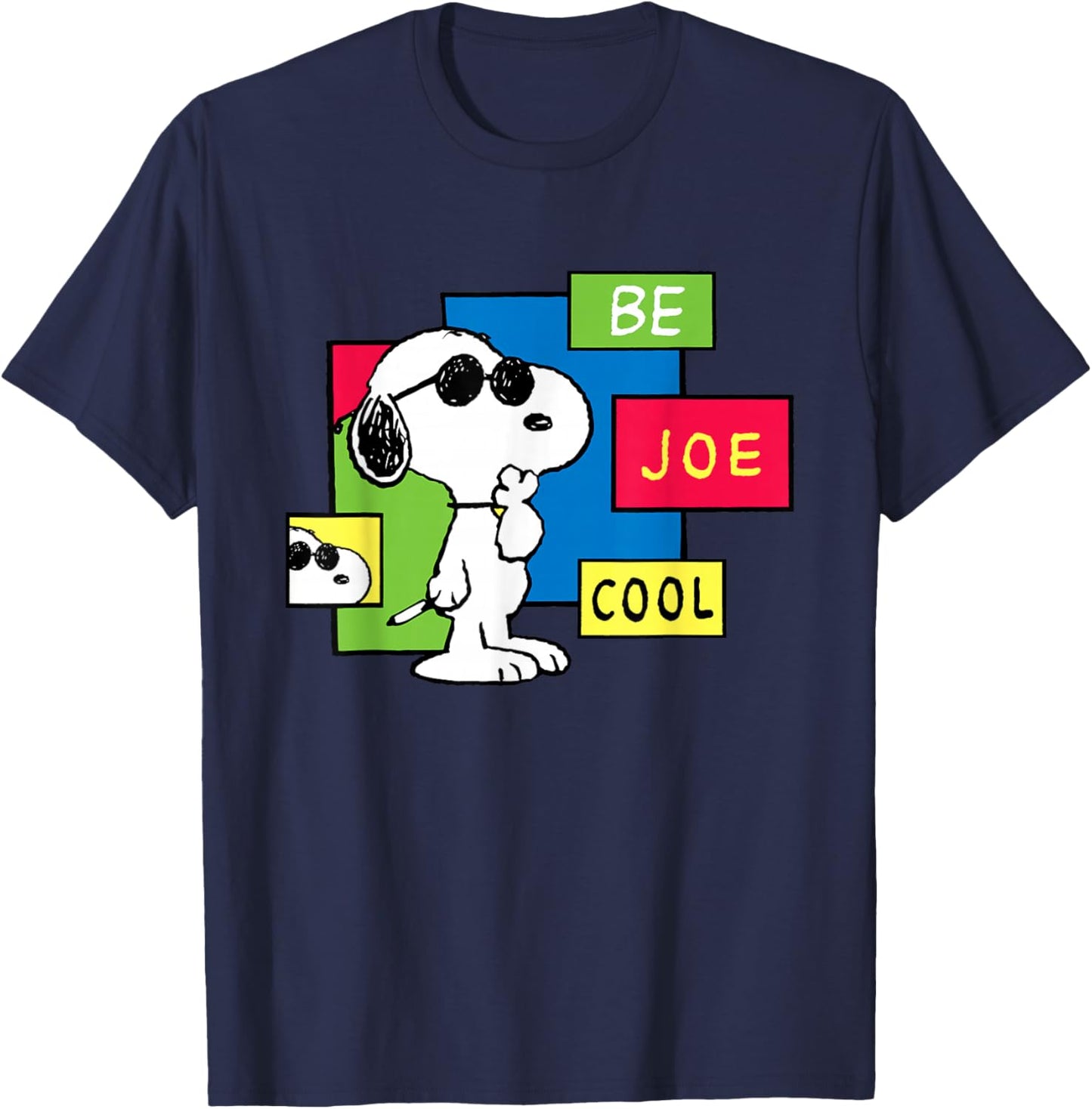 Peanuts Be Joe Cool Snoopy T-Shirt - T-Shirt | Navy