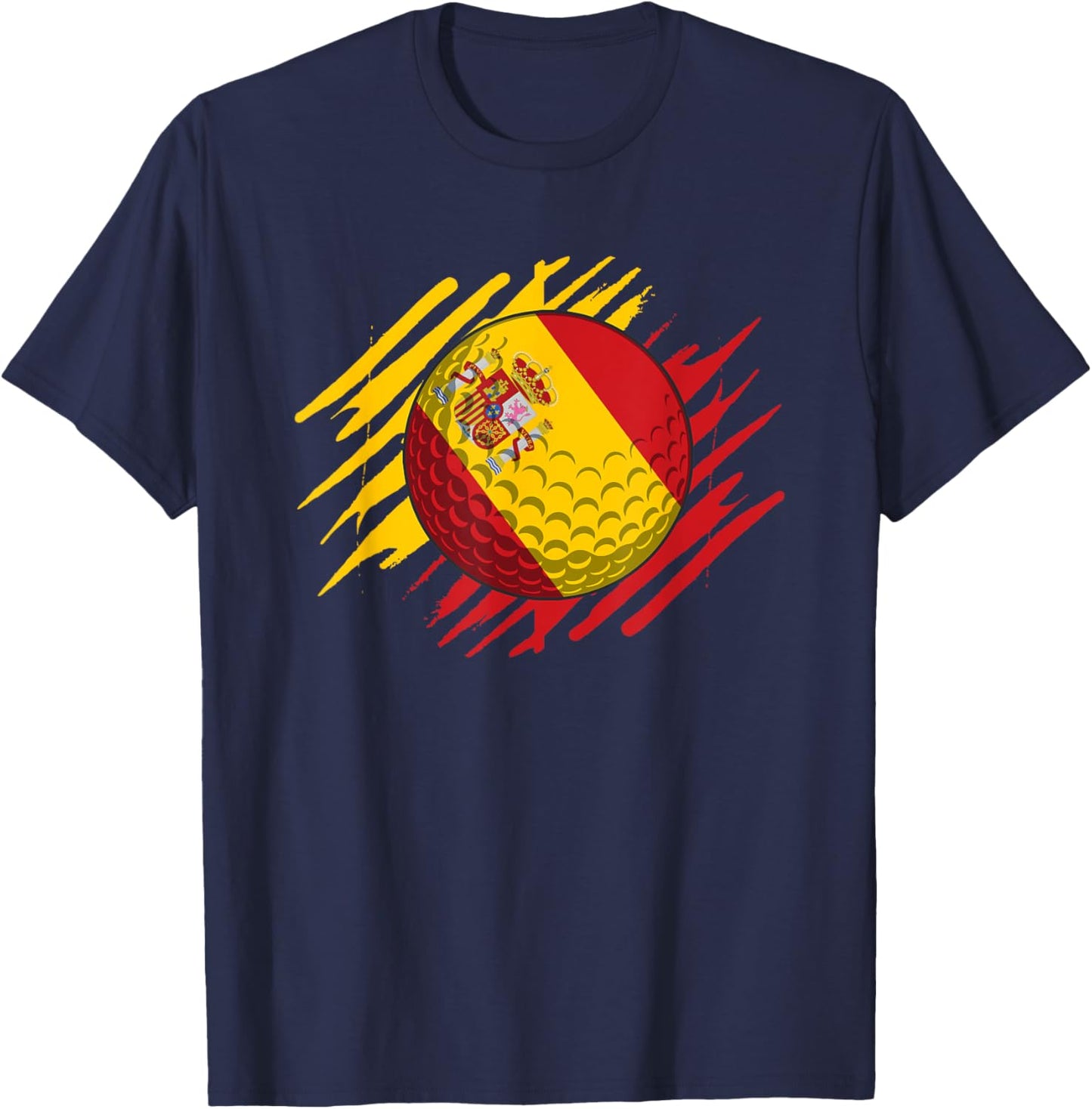 Golf Ball With The Flag Of Spain T-Shirt - T-Shirt | Navy