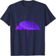 Rain Purple Umbrella Violet Favorite Color T-Shirt - T-Shirt | Navy