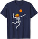 Skeleton Volleyball Halloween Pumpkin T-Shirt - T-Shirt | Navy
