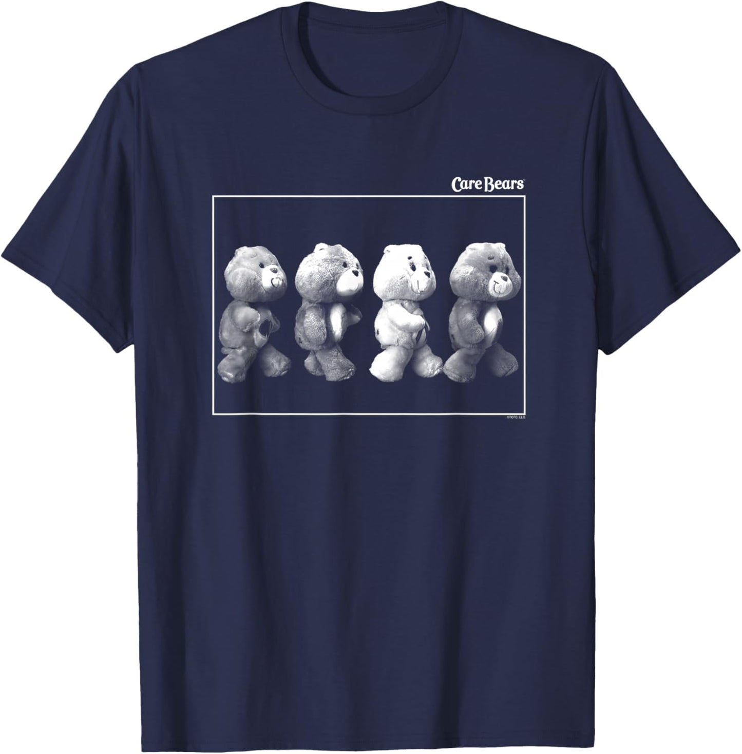 Care Bears Four Bears Walking Stuffed Animals Retro Cartoon T-Shirt - T-Shirt | Navy