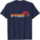 Natur Outdoor Bäume Retro Wald T-Shirt - T-Shirt | Navy