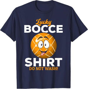 Lucky Bocce Shirt Do not wash - Funny Boccia T-Shirt - T-Shirt | Navy