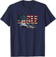F-15 Eagle Fighter Plane Jet Us Flag T-Shirt - T-Shirt | Navy