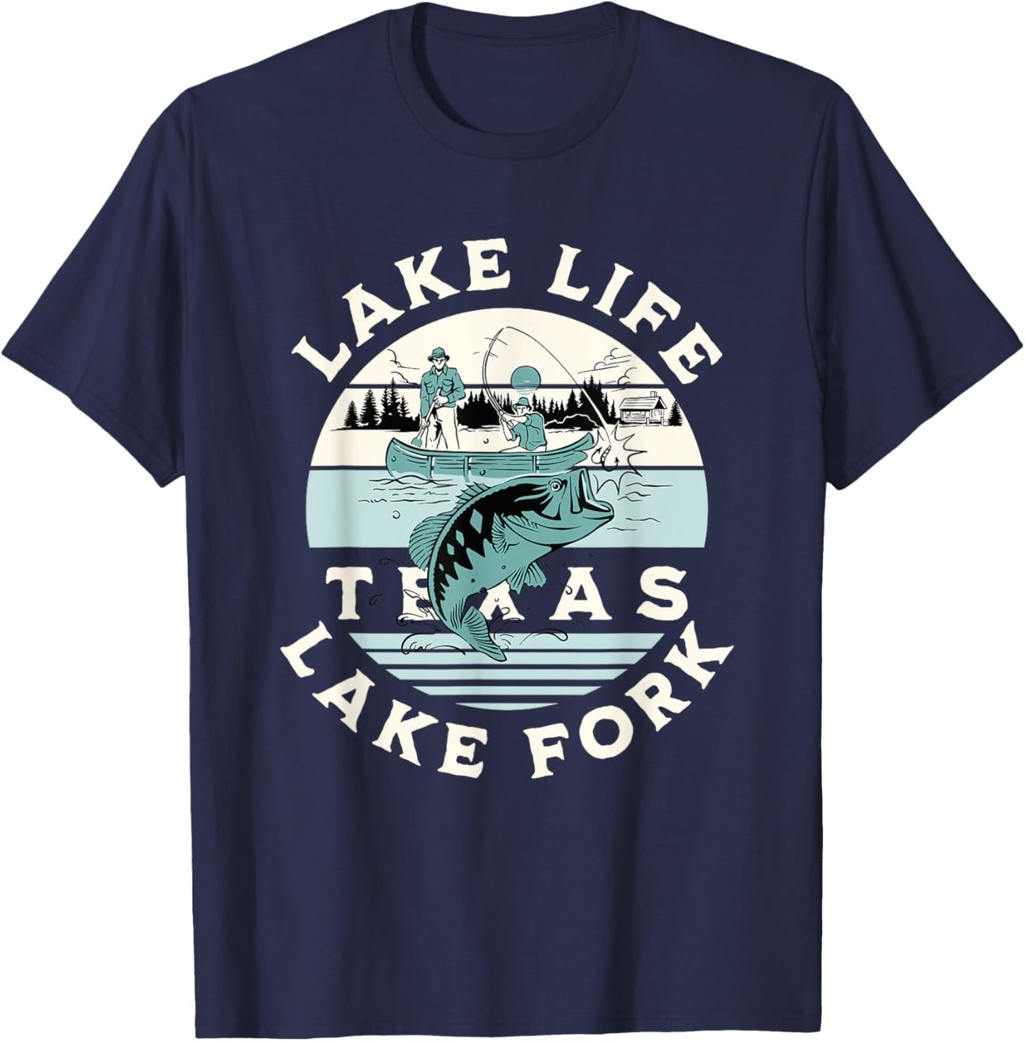 Lake Fork Texas T-Shirt - T-Shirt | Navy