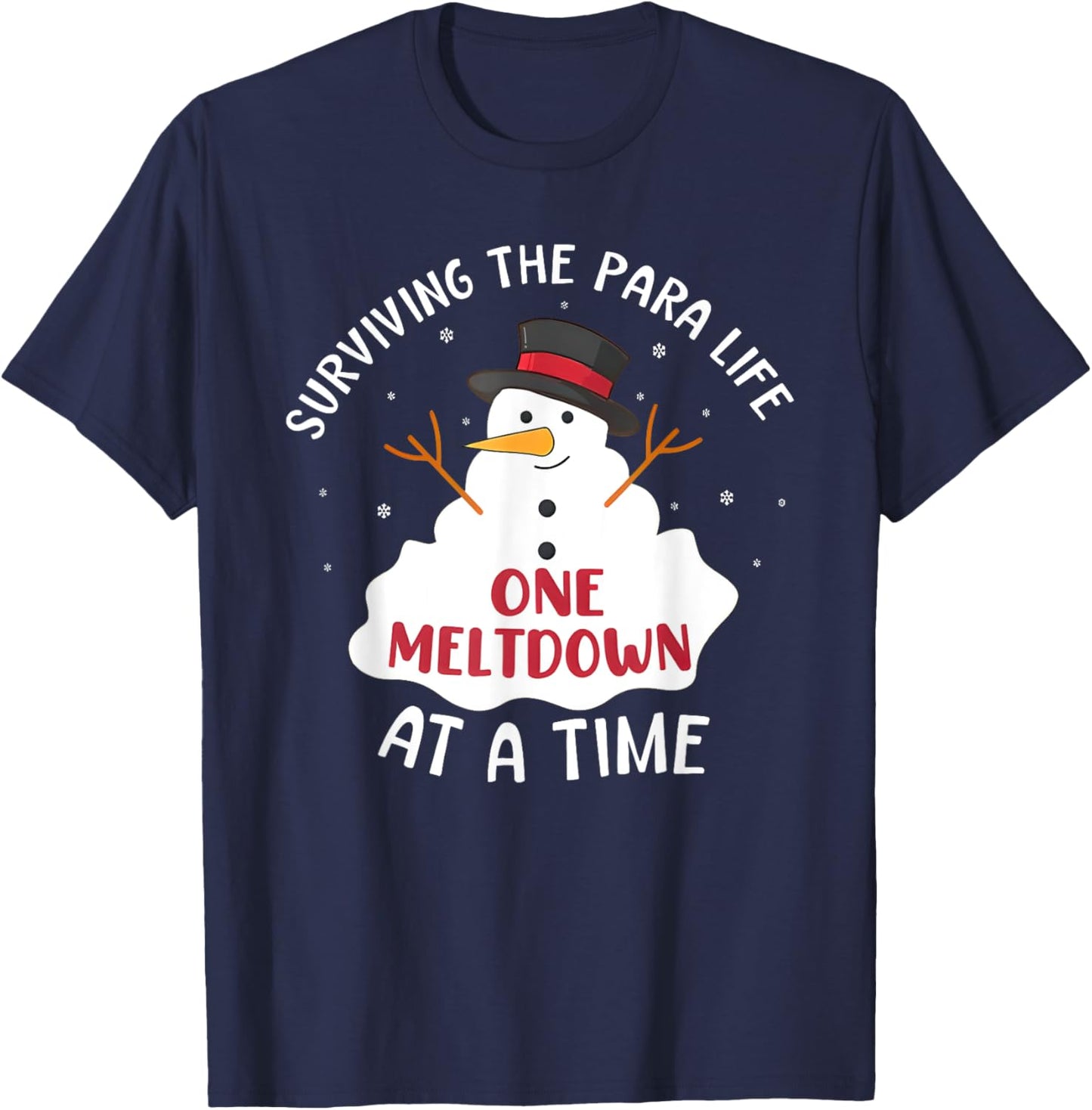 Surviving the Para Life One Meltdown at a Time T-Shirt - T-Shirt | Navy