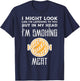 Might Look Listening But Grilling Bbq Barbecue Men Women T-Shirt - T-Shirt | Navy