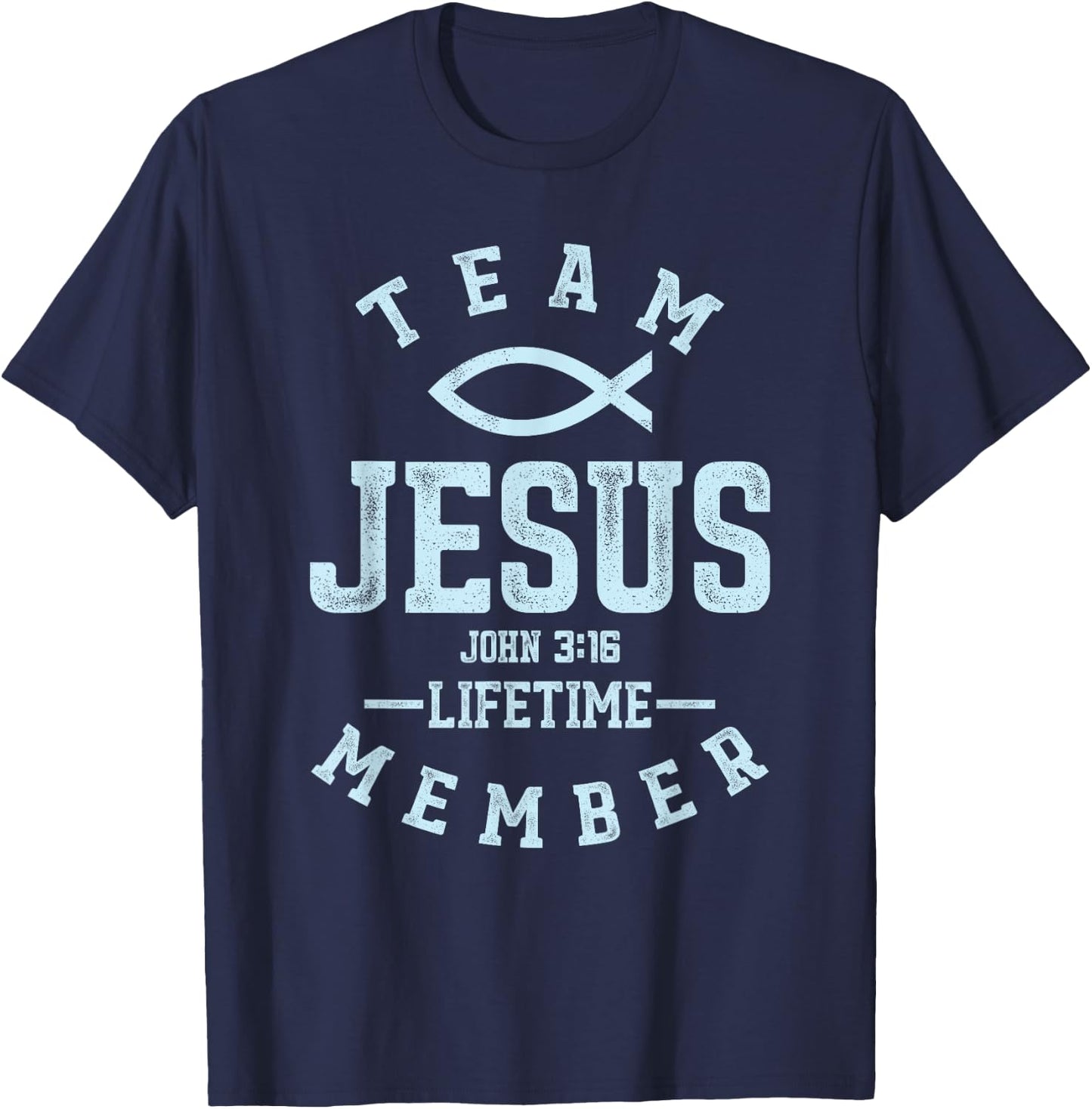 Christian Gift Shirt Team Jesus Religious God T-Shirt - T-Shirt | Navy