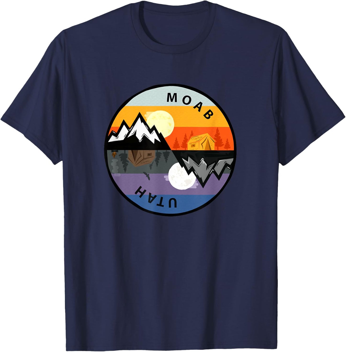 Vintage Moab, Utah Retro Souvenir T-Shirt - T-Shirt | Navy
