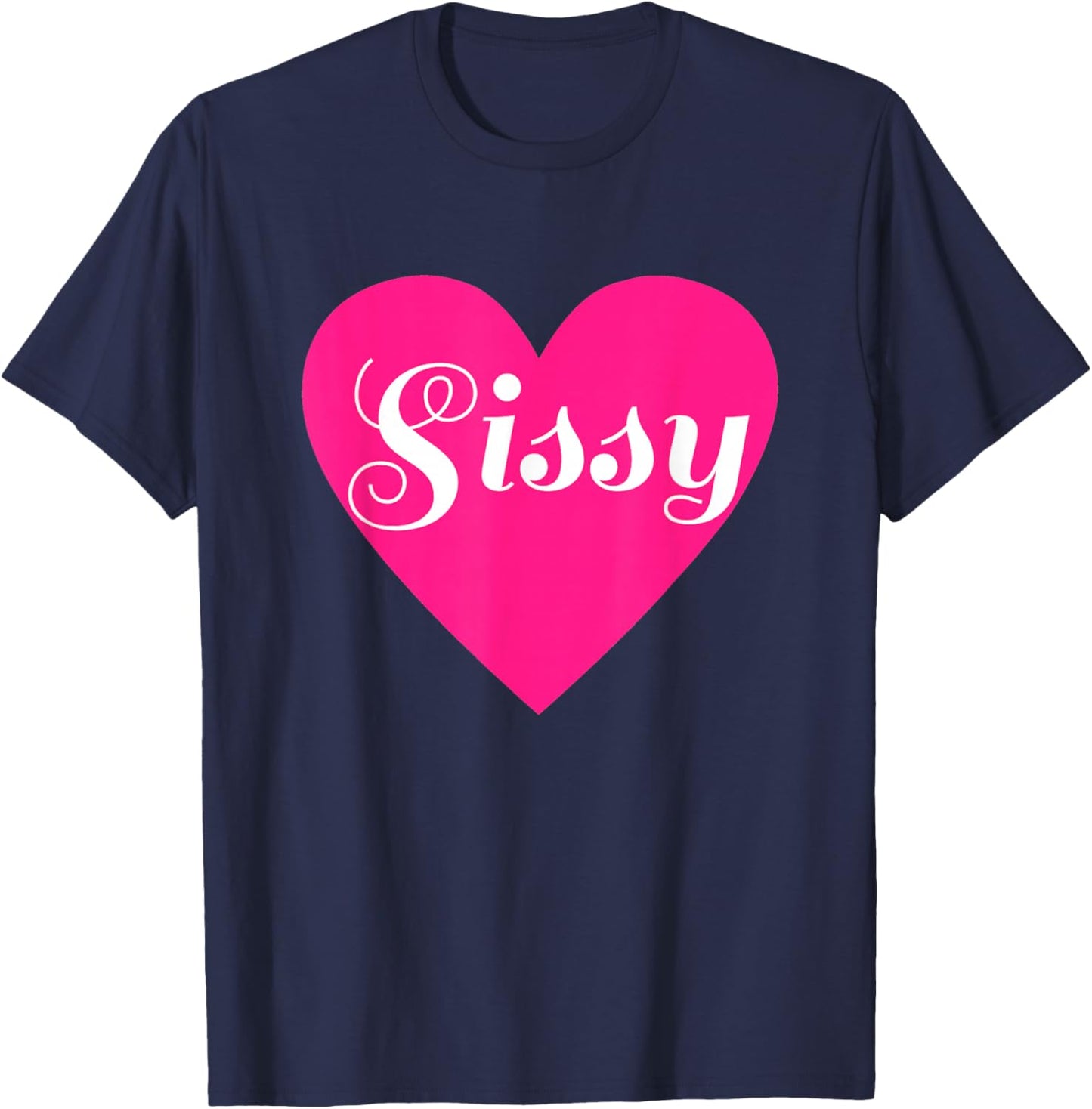 Sissy Love Heart Sissification Femdom Femboy Maid T-Shirt - T-Shirt | Navy