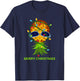 Funny Upside Down Pineapple Christmas Tree T-Shirt - T-Shirt | Navy