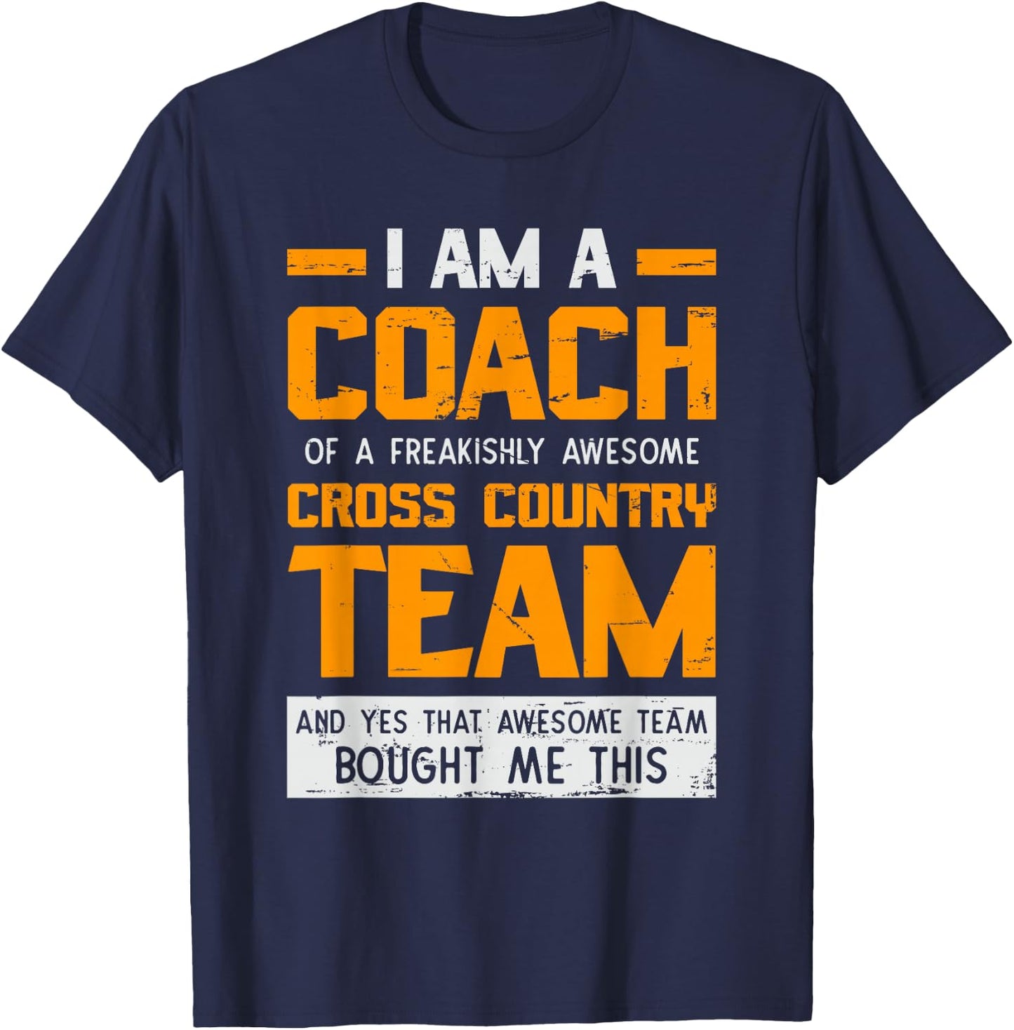 Cross Country Coach design Appreciation Gift Coaches T-Shirt - T-Shirt | Navy