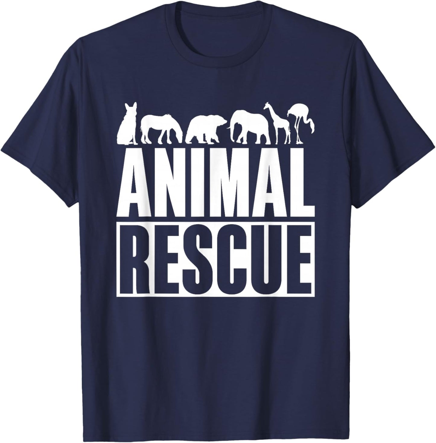 Animal Rescue Save Rescuing Animals Animal T-Shirt - T-Shirt | Navy