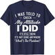 I Was Told To Check My Attitude Shirt - Black X-Small Retro T-Shirt - T-Shirt | Navy