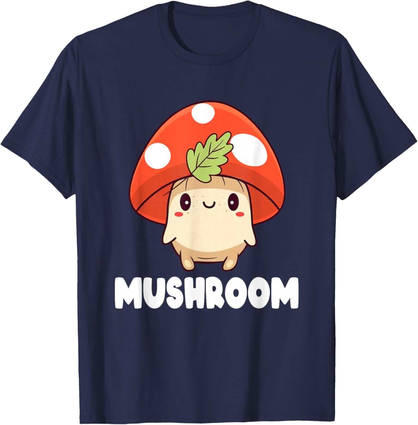 Kids Mushroom Shirt For Boys Or Girls | Cute Mushroom Gift T-Shirt - T-Shirt | Navy