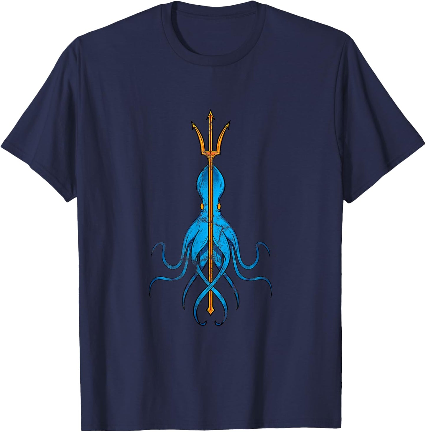 Sea Monster Kraken Trident Pirate Gift Octopus T-Shirt - T-Shirt | Navy