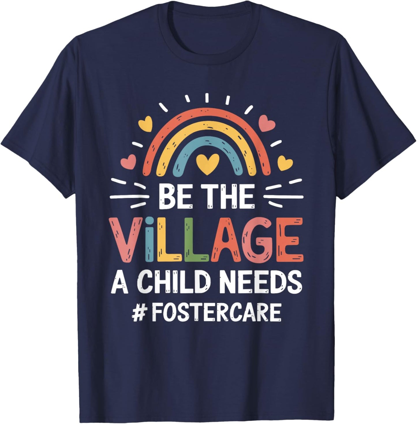 Foster Mom And Foster Dad Adoption Foster Care Parents T-Shirt - T-Shirt | Navy