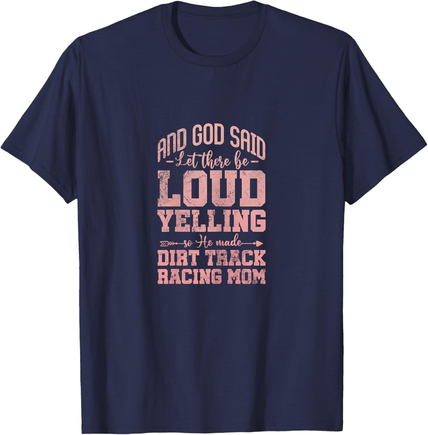 Dirt Track Racing Mom Mother Christian Mother's Day Vintage T-Shirt - T-Shirt | Navy