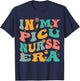 In My PICU Nurse Era Retro Pediatric ICU Nursing T-Shirt - T-Shirt | Navy