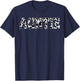 Cow Auntie Birthday Family Matching Girl Boy Farm Birthday T-Shirt - T-Shirt | Navy