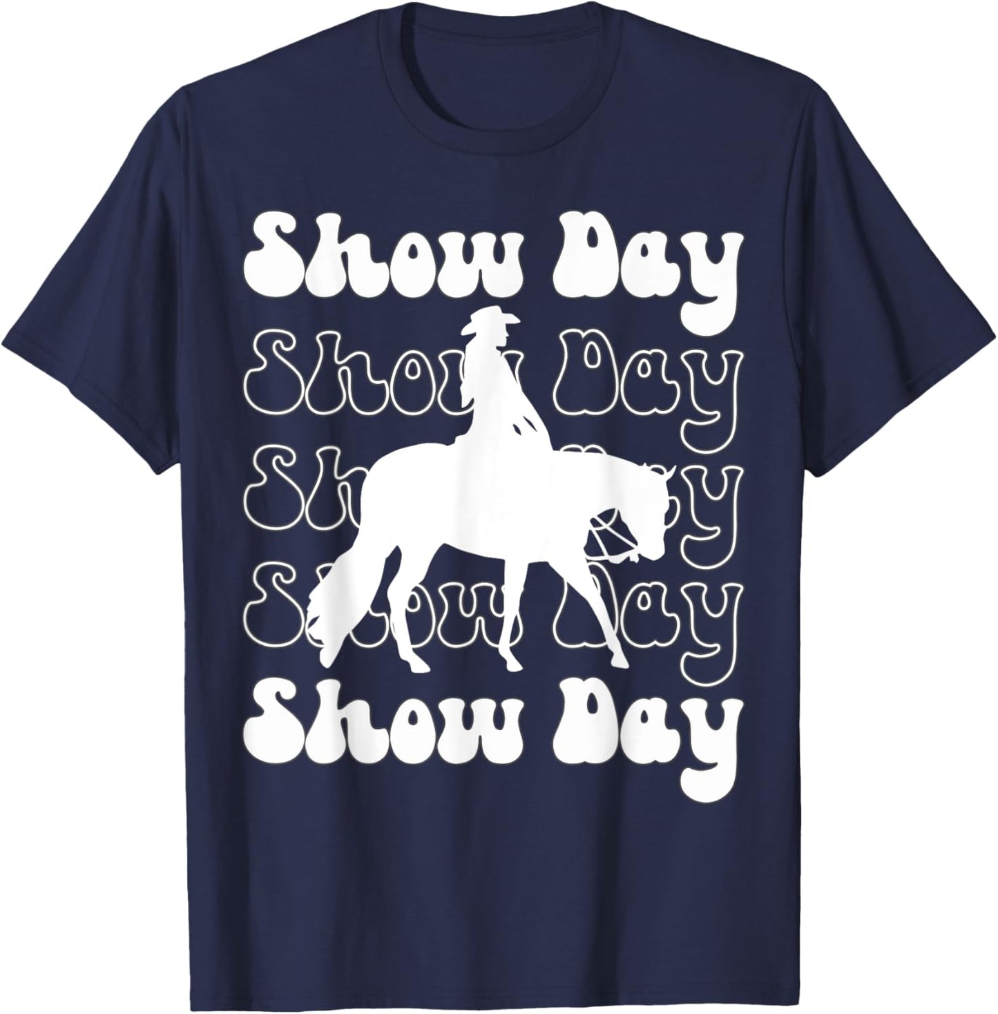 Western Horsemanship Show Day, Horse Show Western Pleasure T-Shirt - T-Shirt | Navy