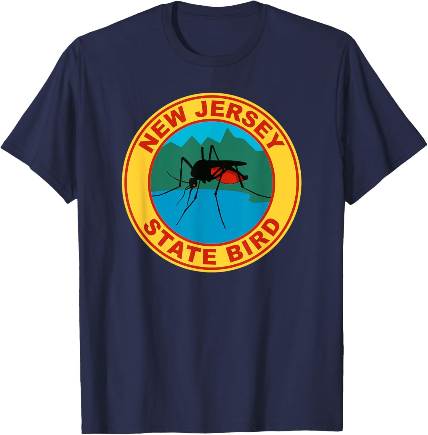 Funny New Jersey Mosquito State Bird T-Shirt - T-Shirt | Navy