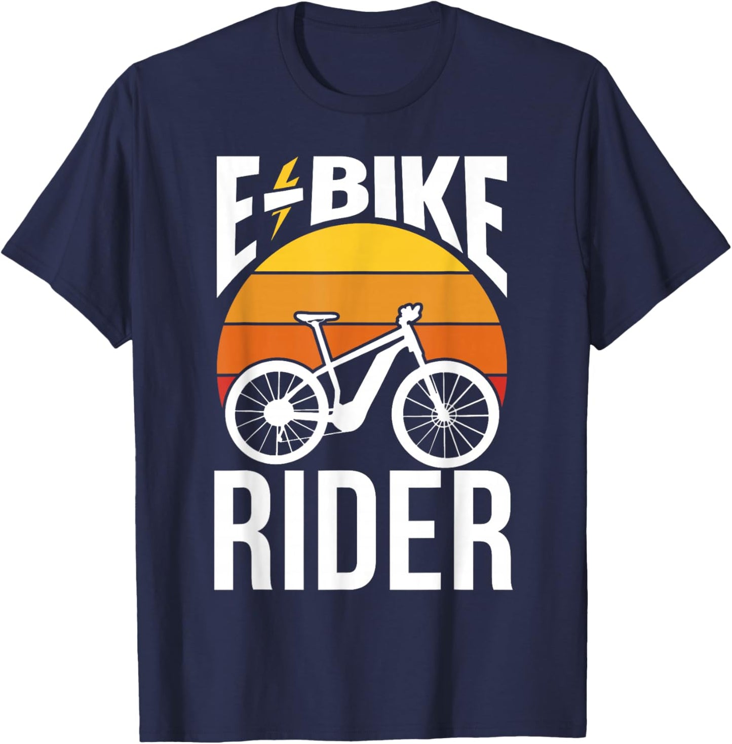 E-Bike Rider Electric Cycling Cyclist T-Shirt - T-Shirt | Navy