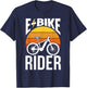 E-Bike Rider Electric Cycling Cyclist T-Shirt - T-Shirt | Navy