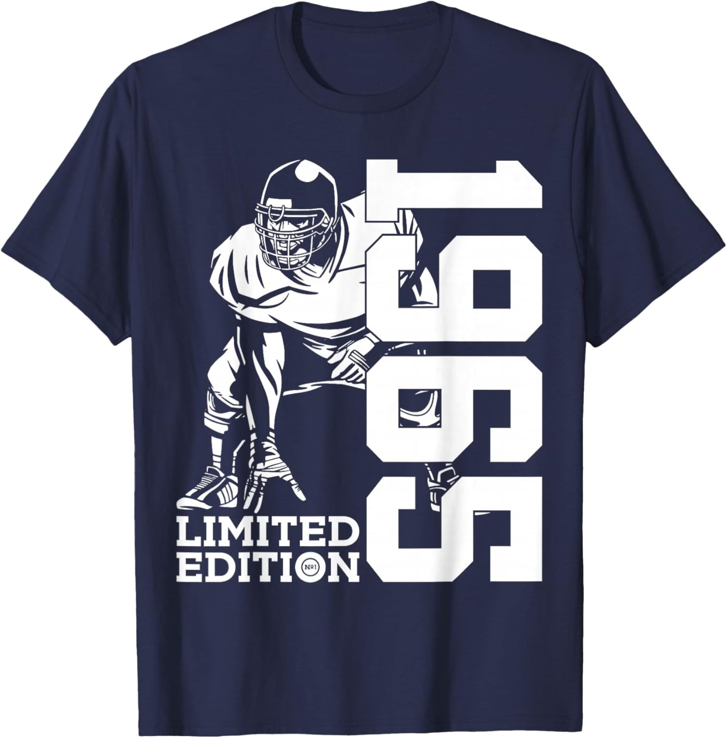 61st BIRTHDAY FOOTBALL LIMITED EDITION 1965 T-Shirt - T-Shirt | Navy