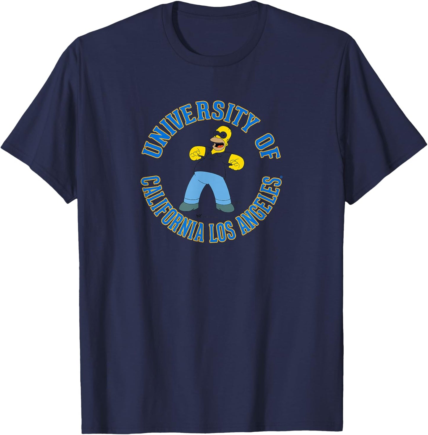 UCLA Bruins Simpsons Homer White Officially Licensed T-Shirt - T-Shirt | Navy