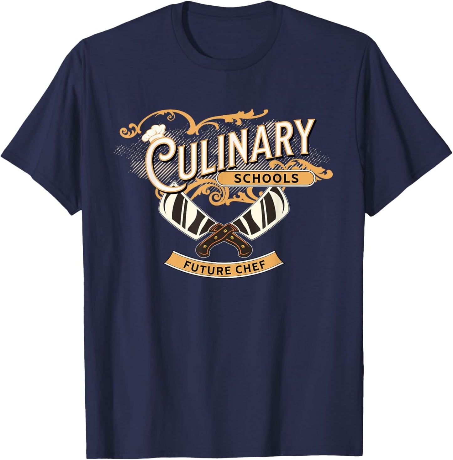 Funny Culinary School Design, Future Chef Student Gifts T-Shirt - T-Shirt | Navy