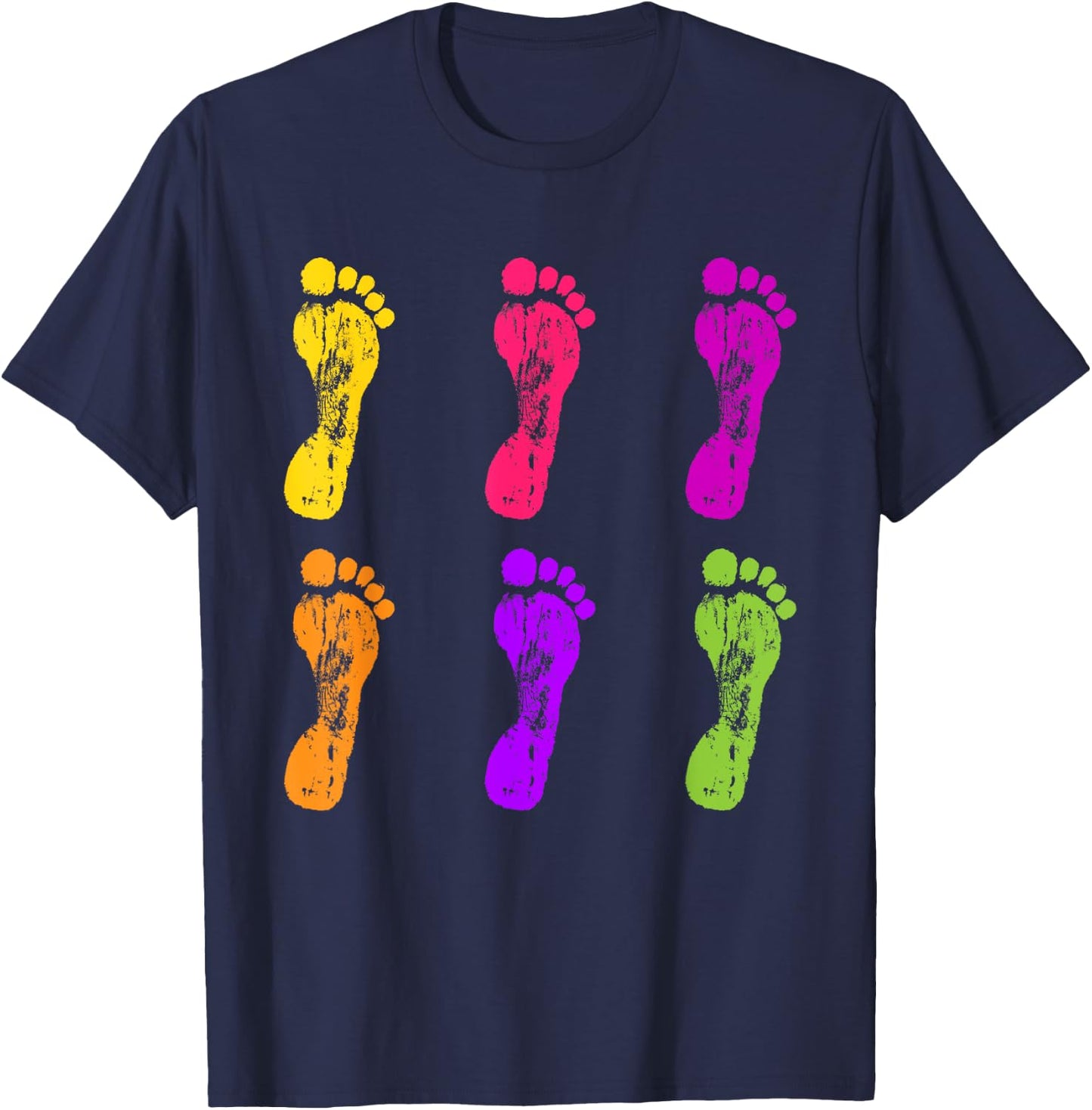 Colorful Footprint | Chiropodist | Foot Doctor Podiatrist T-Shirt - T-Shirt | Navy