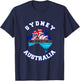 The Sydney Opera House And Australian Flag In Australian Map T-Shirt - T-Shirt | Navy