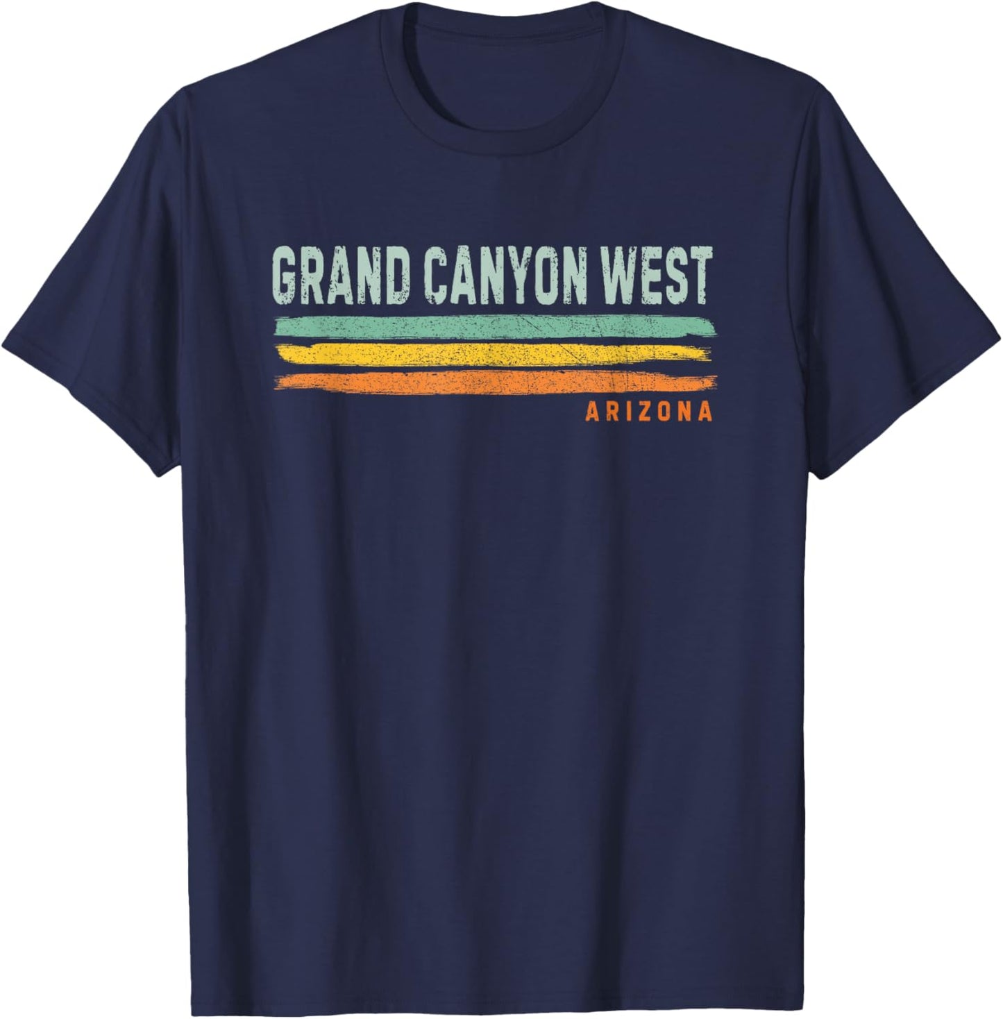 Vintage Stripes Grand Canyon West AZ T-Shirt - T-Shirt | Navy