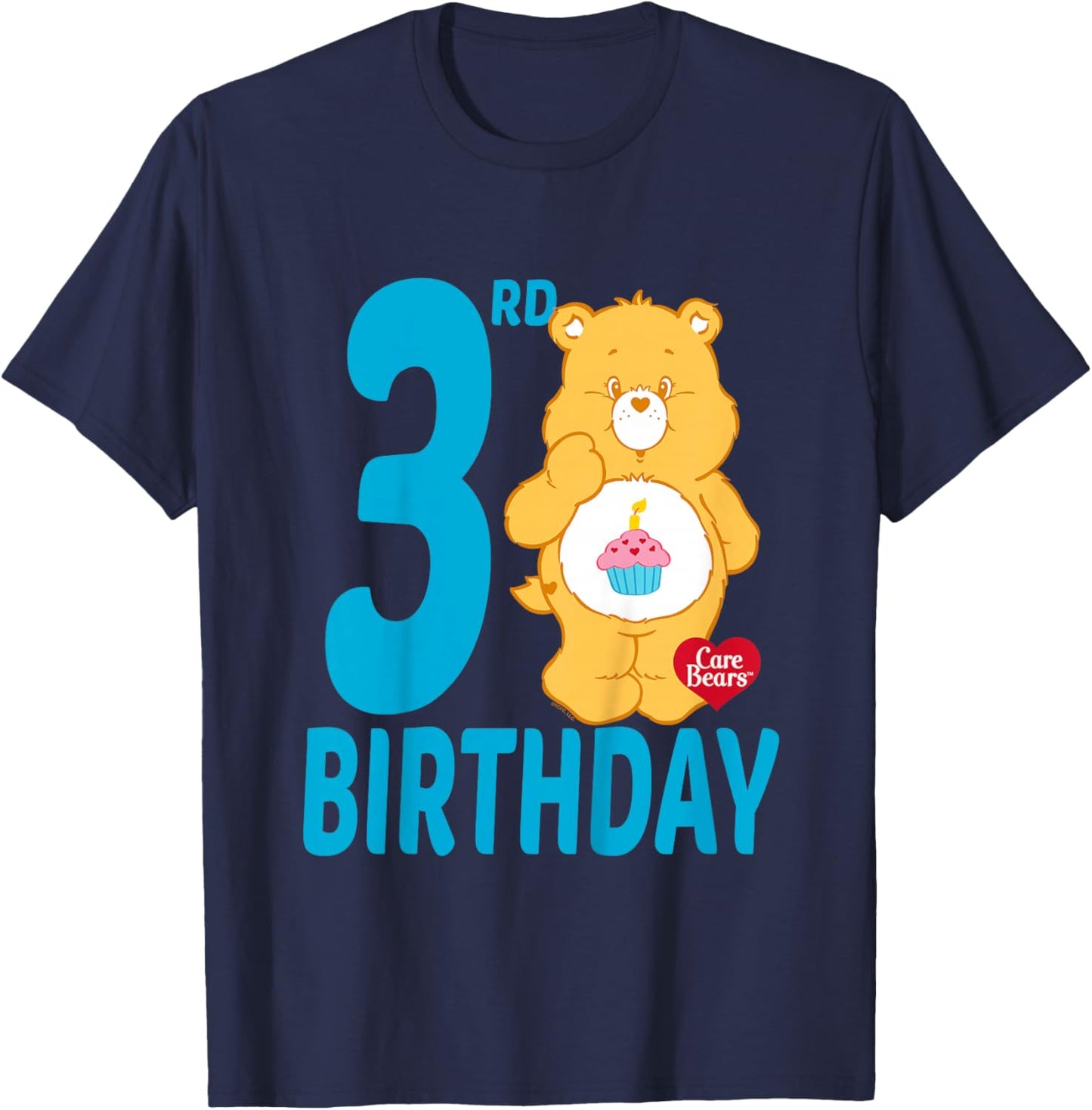 Care Bears Birthday Bear Celebrates A 3rd Birthday T-Shirt - T-Shirt | Navy