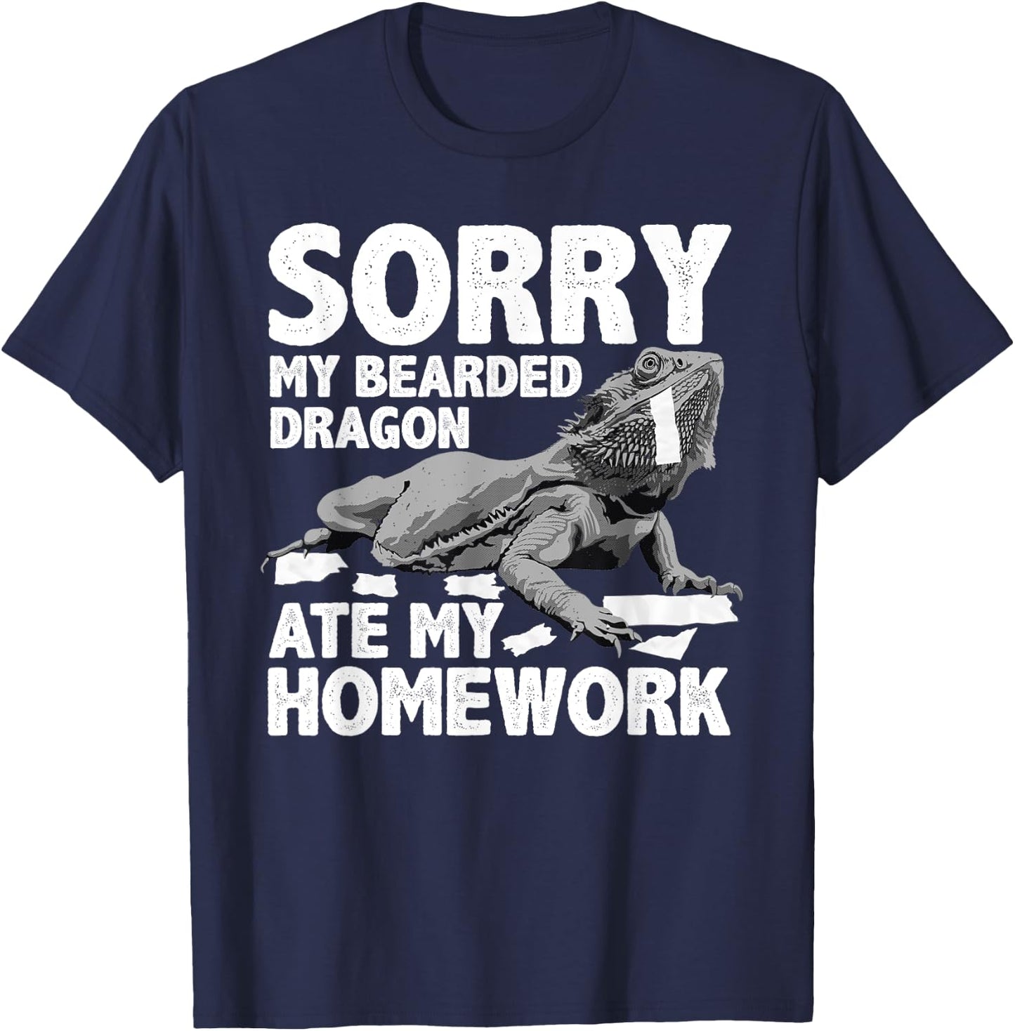Cool Bearded Dragon Women Kids Pogona Lizard Lovers T-Shirt - T-Shirt | Navy