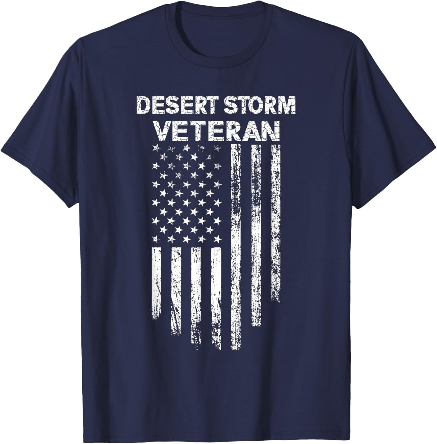 Desert Storm Veteran Persian War Service Ribbon T-Shirt - T-Shirt | Navy